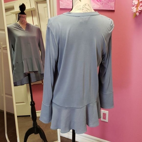 NWOT 💟 Tom Tailor Blue Blouse Top - Picture 3 of 13